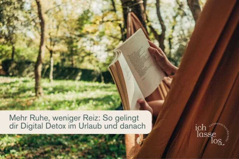 In der Hängematte lesen und Digital Detox in den Alltag holen.