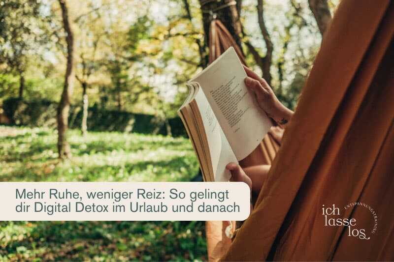 In der Hängematte lesen und Digital Detox in den Alltag holen.
